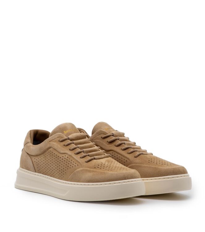 barracuda barracuda heren sneaker rubberzool naturel V2754 Tabacco Suede barracuda Heren Sneaker Rubberzool Naturel