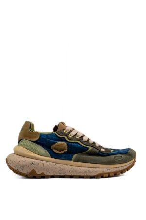 satorisan heren sneakers groen blauw