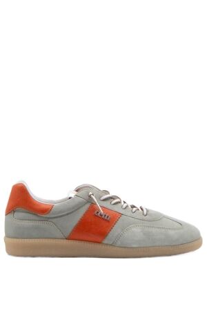 cetti heren sneaker groen oranje suede