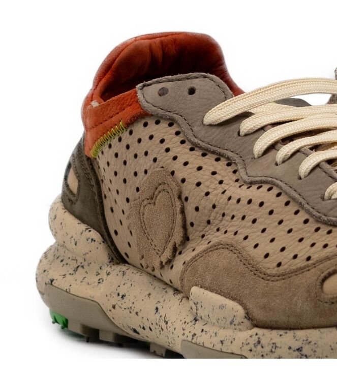 satorisan satorisan heren sneaker groen combi Laser Prem String satorisan Heren Sneaker Groen Combi