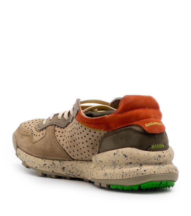 satorisan satorisan heren sneaker groen combi Laser Prem String satorisan Heren Sneaker Groen Combi