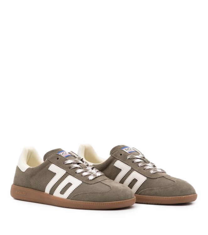 Back70  Heren Sneakers Rubberzolen Groen 