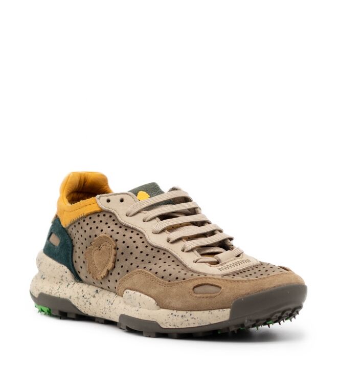 satorisan  Heren Sneakers Rubberzolen Groen 