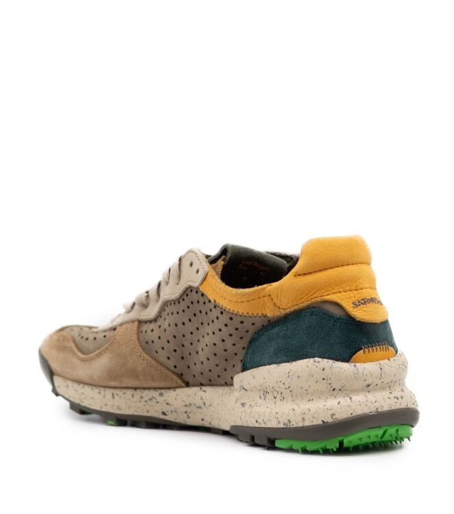 satorisan  Heren Sneakers Rubberzolen Groen 