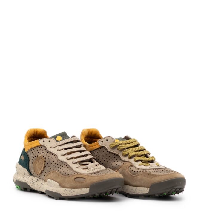 satorisan  Heren Sneakers Rubberzolen Groen 