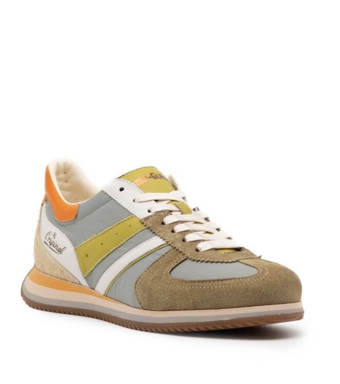 Kamo Gutsu  Heren Sneakers Rubberzolen Kaki 