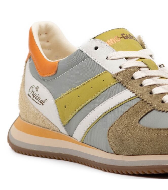 Kamo Gutsu  Heren Sneakers Rubberzolen Kaki 