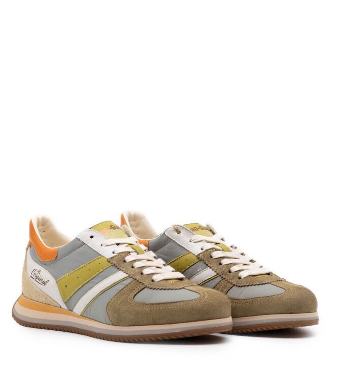 Kamo Gutsu  Heren Sneakers Rubberzolen Kaki 