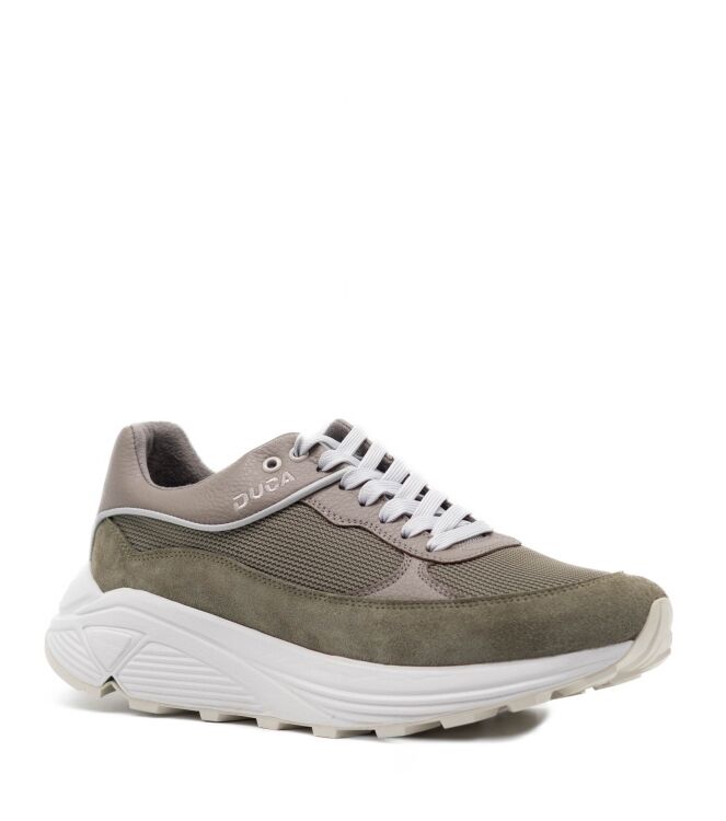 Duca Walking Duca Walking heren sneakers rubberzolen groen Smoked Green/Grey Duca Heren Sneakers in Groen online kopen