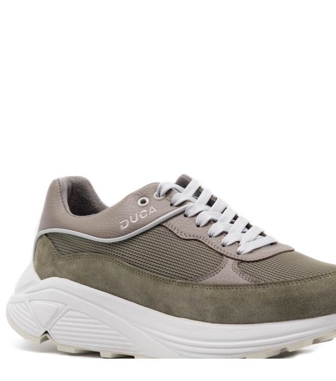 Duca Walking Duca Walking heren sneakers rubberzolen groen Smoked Green/Grey Duca Heren Sneakers in Groen online kopen