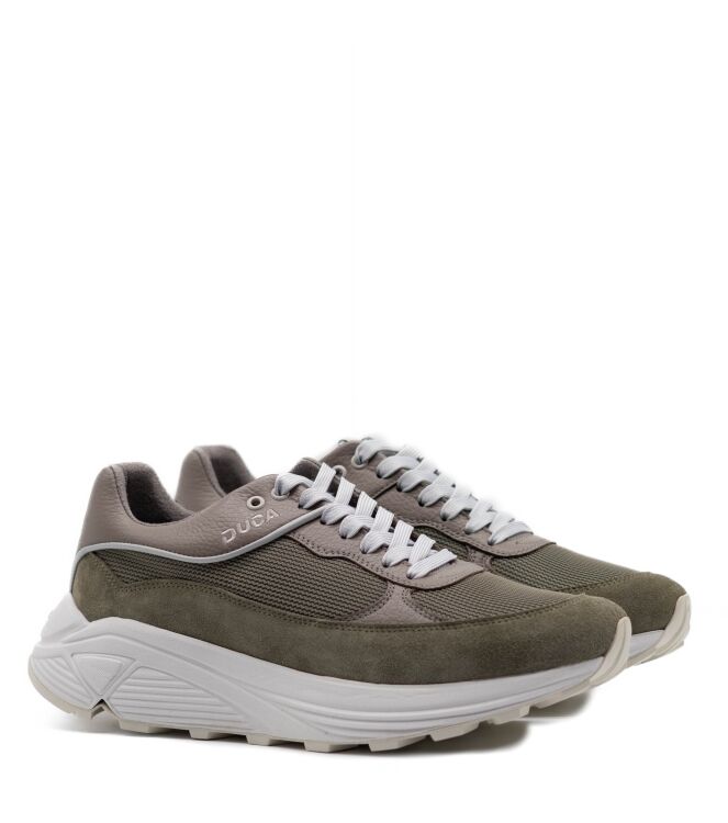 Duca Walking Duca Walking heren sneakers rubberzolen groen Smoked Green/Grey Duca Heren Sneakers in Groen online kopen