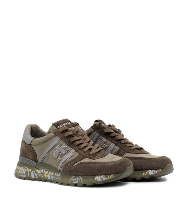 Premiata Premiata heren sneakers groen Var8409 Premiata Heren Sneakers in Groen online kopen