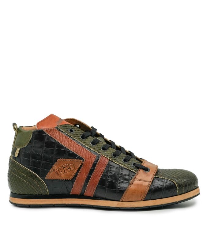 Kamo Gutsu Kamo Gutsu heren sneakers donker groen Bosco Fumo Orleans Kamo Gutsu Heren Sneakers Donker Groen