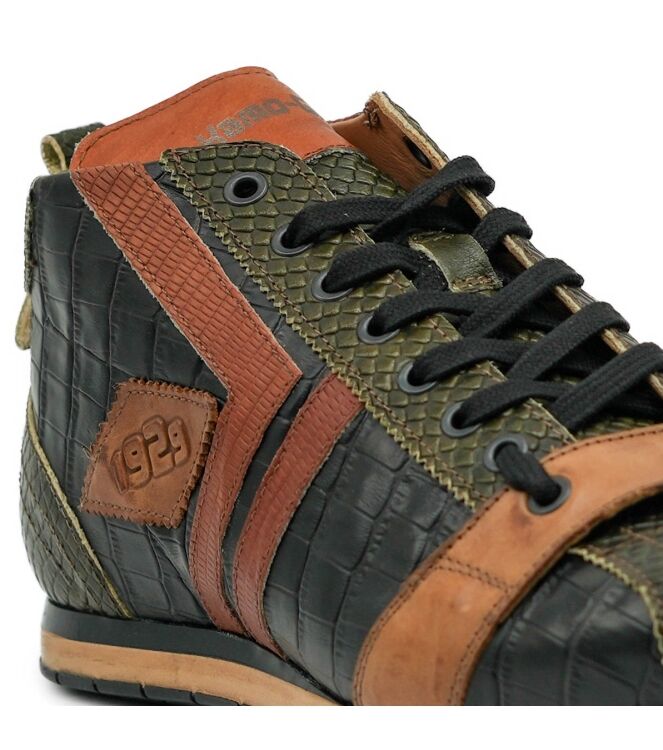 Kamo Gutsu Kamo Gutsu heren sneakers donker groen Bosco Fumo Orleans Kamo Gutsu Heren Sneakers Donker Groen