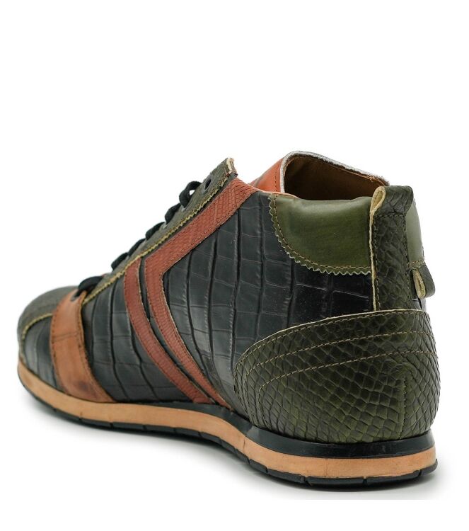 Kamo Gutsu Kamo Gutsu heren sneakers donker groen Bosco Fumo Orleans Kamo Gutsu Heren Sneakers Donker Groen