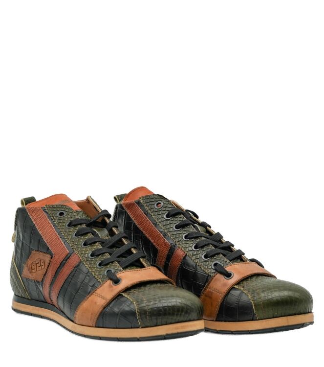 Kamo Gutsu Kamo Gutsu heren sneakers donker groen Bosco Fumo Orleans Kamo Gutsu Heren Sneakers Donker Groen