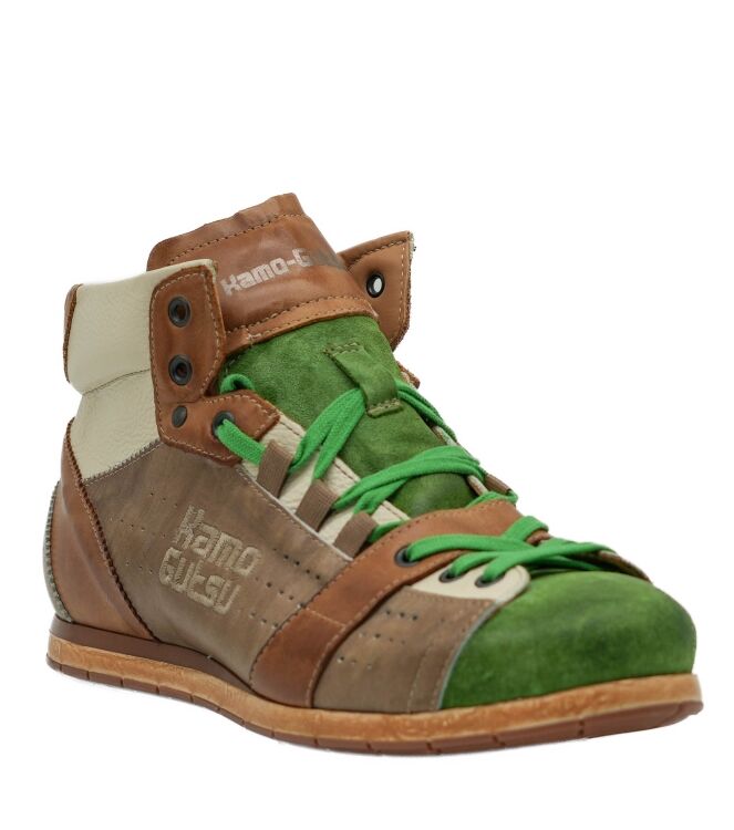 Kamo Gutsu Kamo Gutsu heren sneakers groen combi Prato Pietra Dark Kamo Gutsu Heren Sneakers Groen Combi
