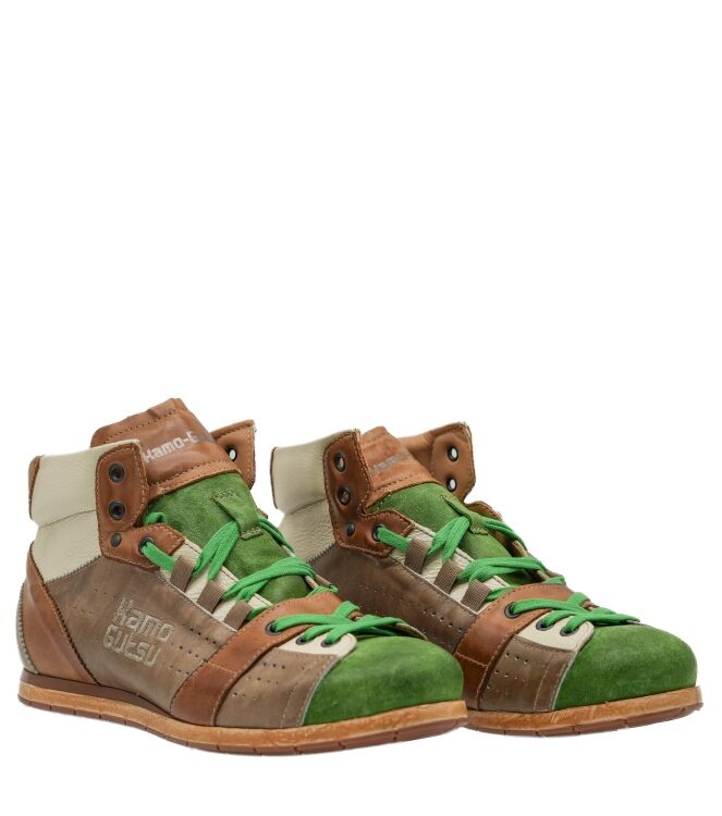 Kamo Gutsu Kamo Gutsu heren sneakers groen combi Prato Pietra Dark Kamo Gutsu Heren Sneakers Groen Combi