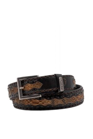 sendra boots heren riemen bruin combi