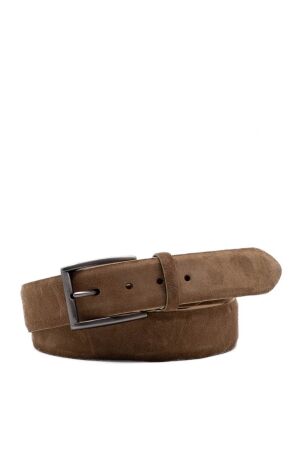 melik heren riemen naturel suede