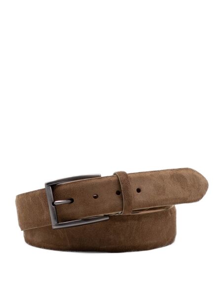Melik Heren riemen naturel suede