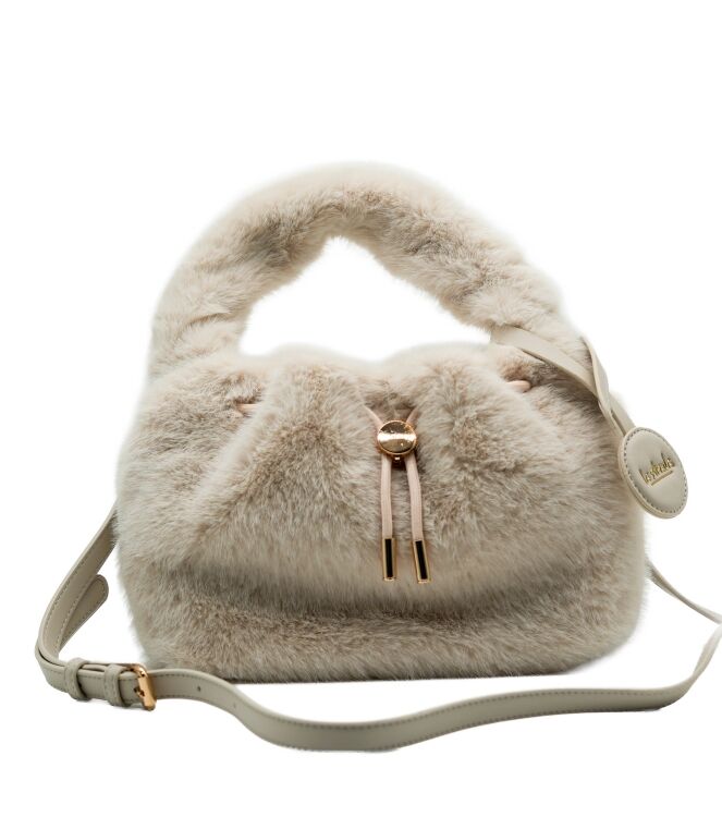 la strada la strada dames tassen Beige Fur la strada Dames Tassen Beige Fur 05 beige