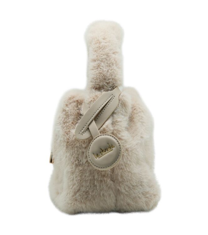 la strada la strada dames tassen Beige Fur la strada Dames Tassen Beige Fur 05 beige