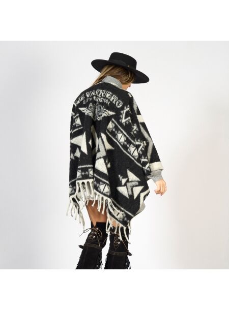 El vaquero Dames ponchos´s zwart